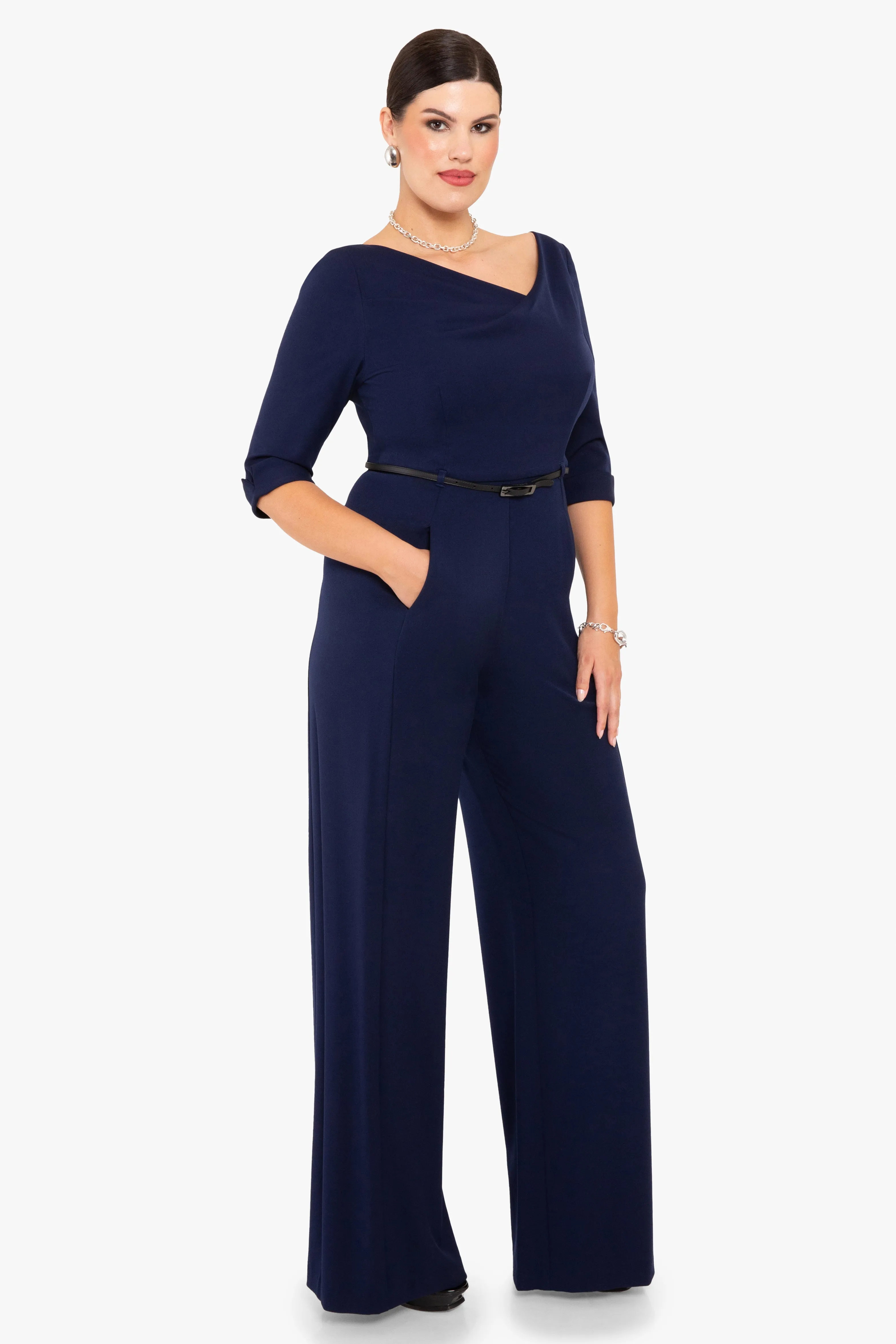 Classic 3/4 Sleeve Jackie O Jumpsuit sold by Black Halo product image thumbnail 2