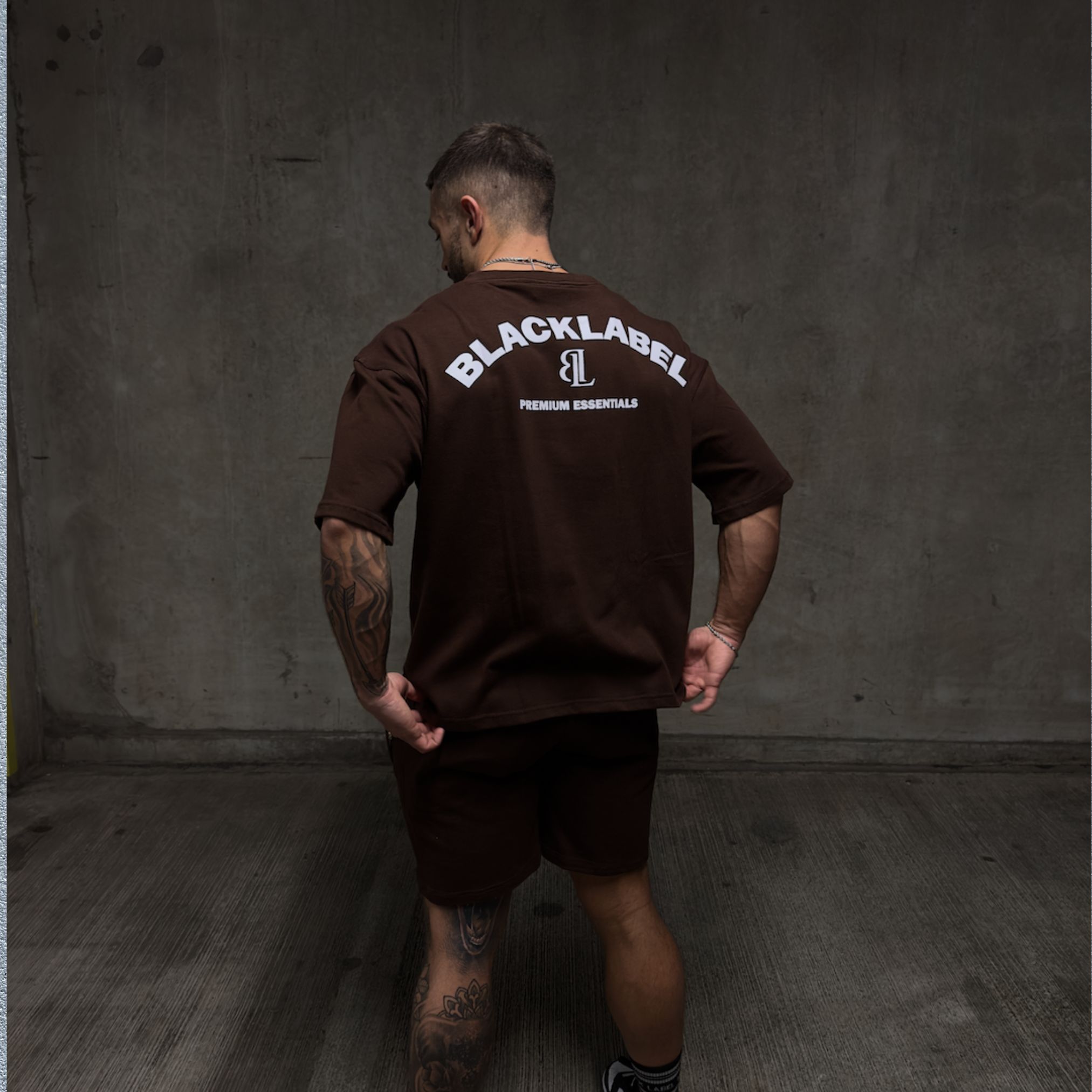 Brown Essential Oversized Tee sold by Black Label