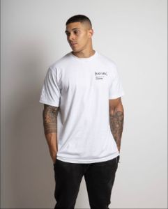 White Barcode Oversized T-Shirt sold by Black Label