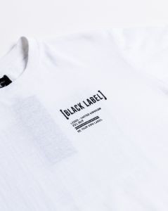 White Barcode Oversized T-Shirt sold by Black Label