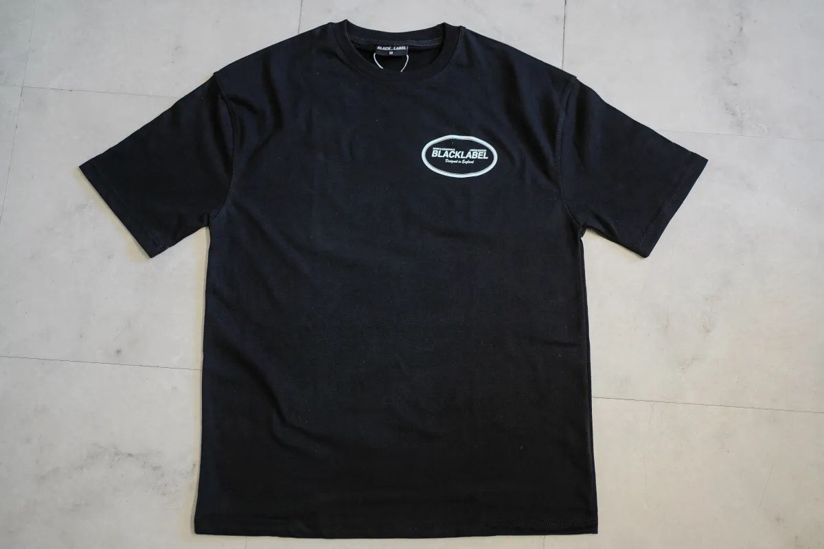 Limited Oval Logo Tee- Black sold by Black Label