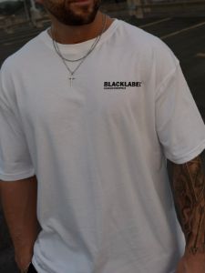 White Premium Essential Oversized Tee sold by Black Label