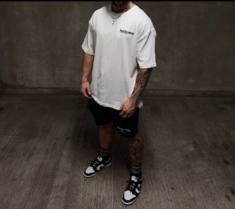 White Premium Essential Oversized Tee sold by Black Label