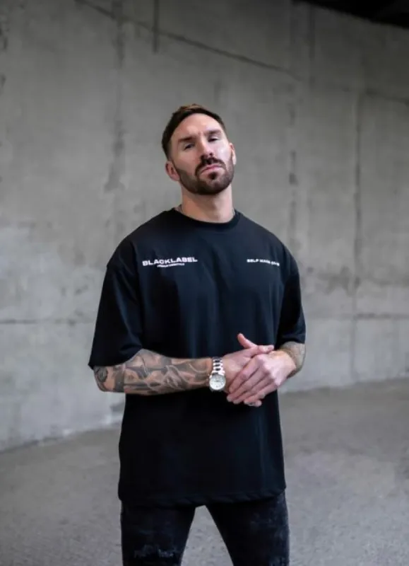 Black Self Made Oversized Tee sold by Black Label