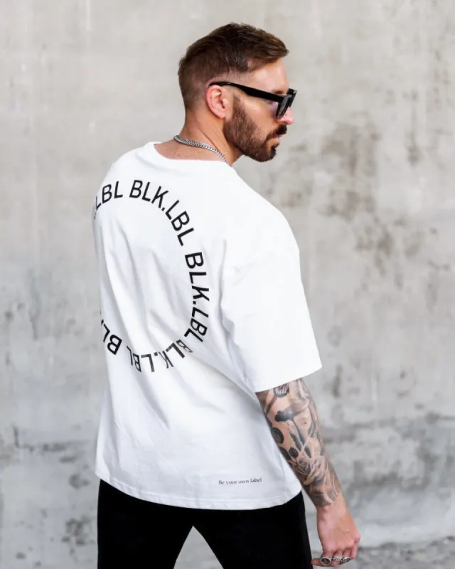 White Circle Print Oversized T Shirt sold by Black Label