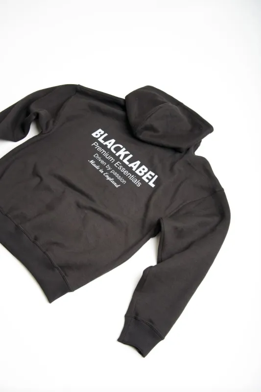 Essential Black Hoodie sold by Black Label