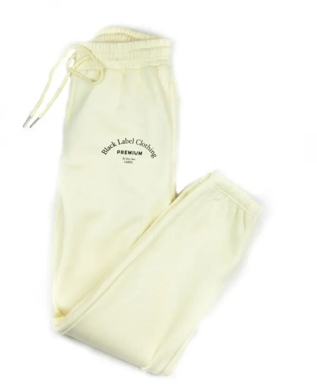 Ecru Tracksuit Joggers sold by Black Label