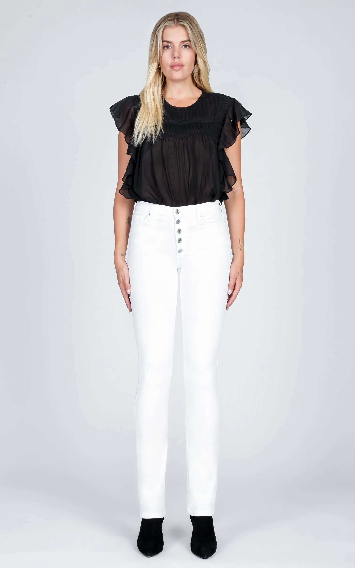 Gigi High Rise Straight Leg - Snow White sold by Black Orchid product image thumbnail 2