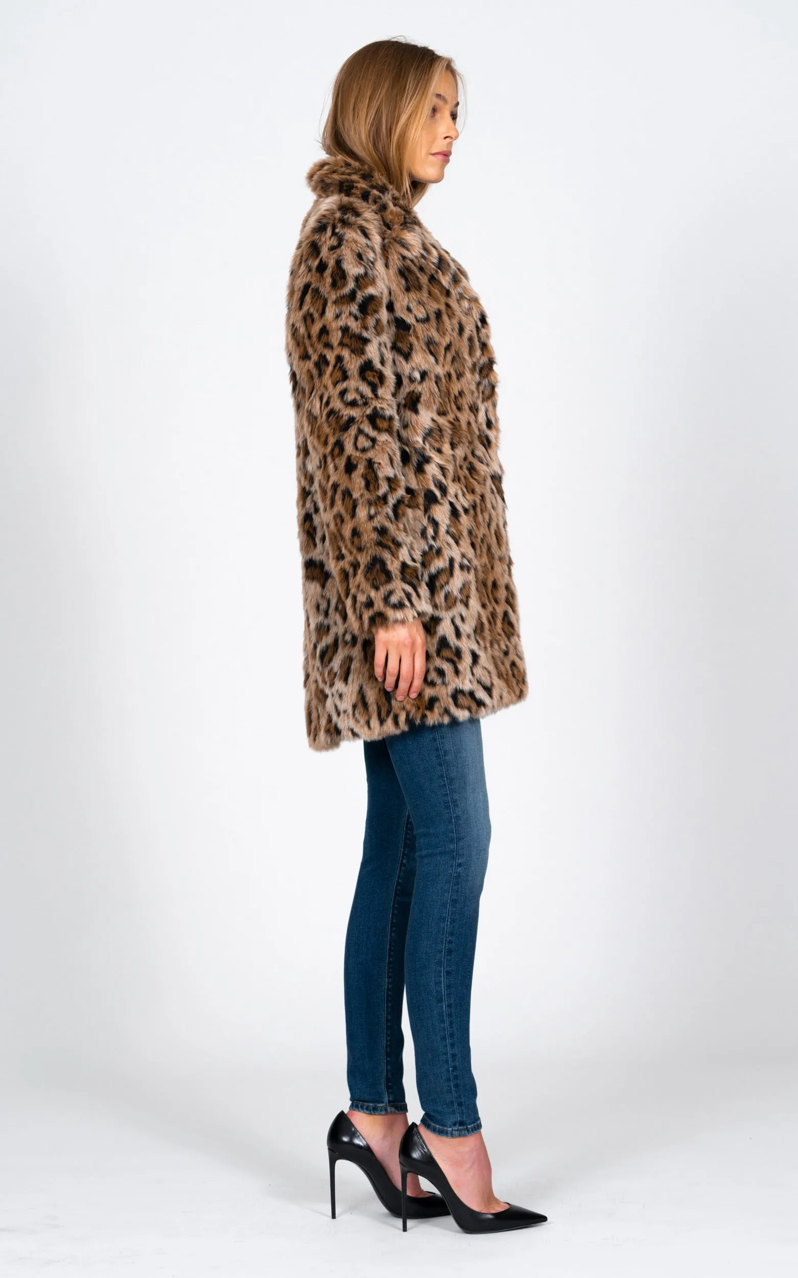 Long Faux Fur Coat - Leopard sold by Black Orchid product image thumbnail 3
