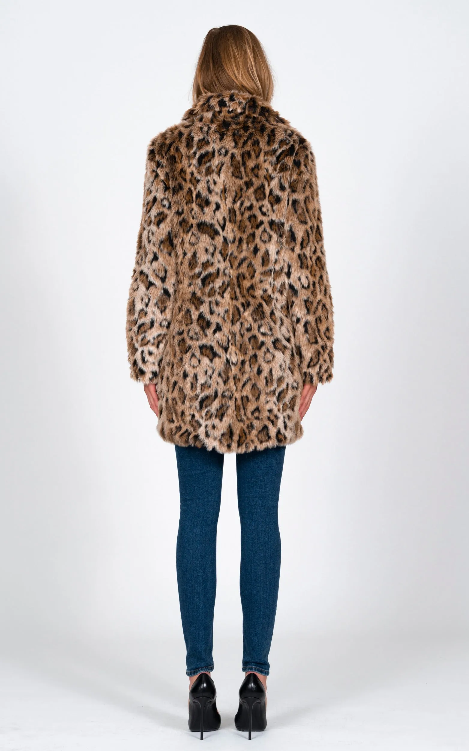 Long Faux Fur Coat - Leopard sold by Black Orchid product image thumbnail 4