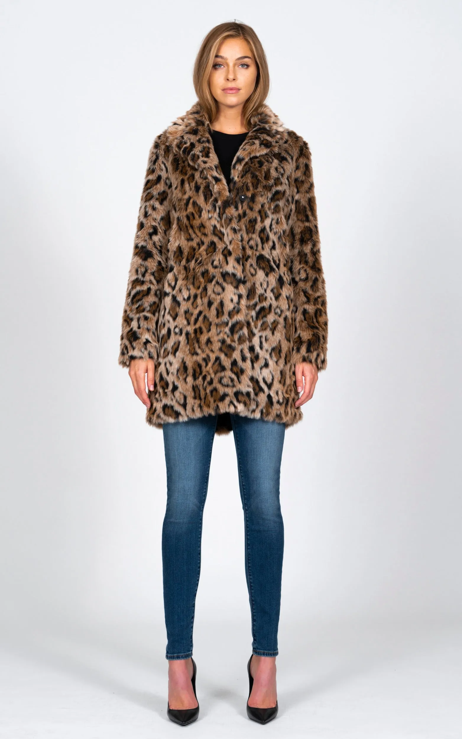 Long Faux Fur Coat - Leopard sold by Black Orchid product image thumbnail 2