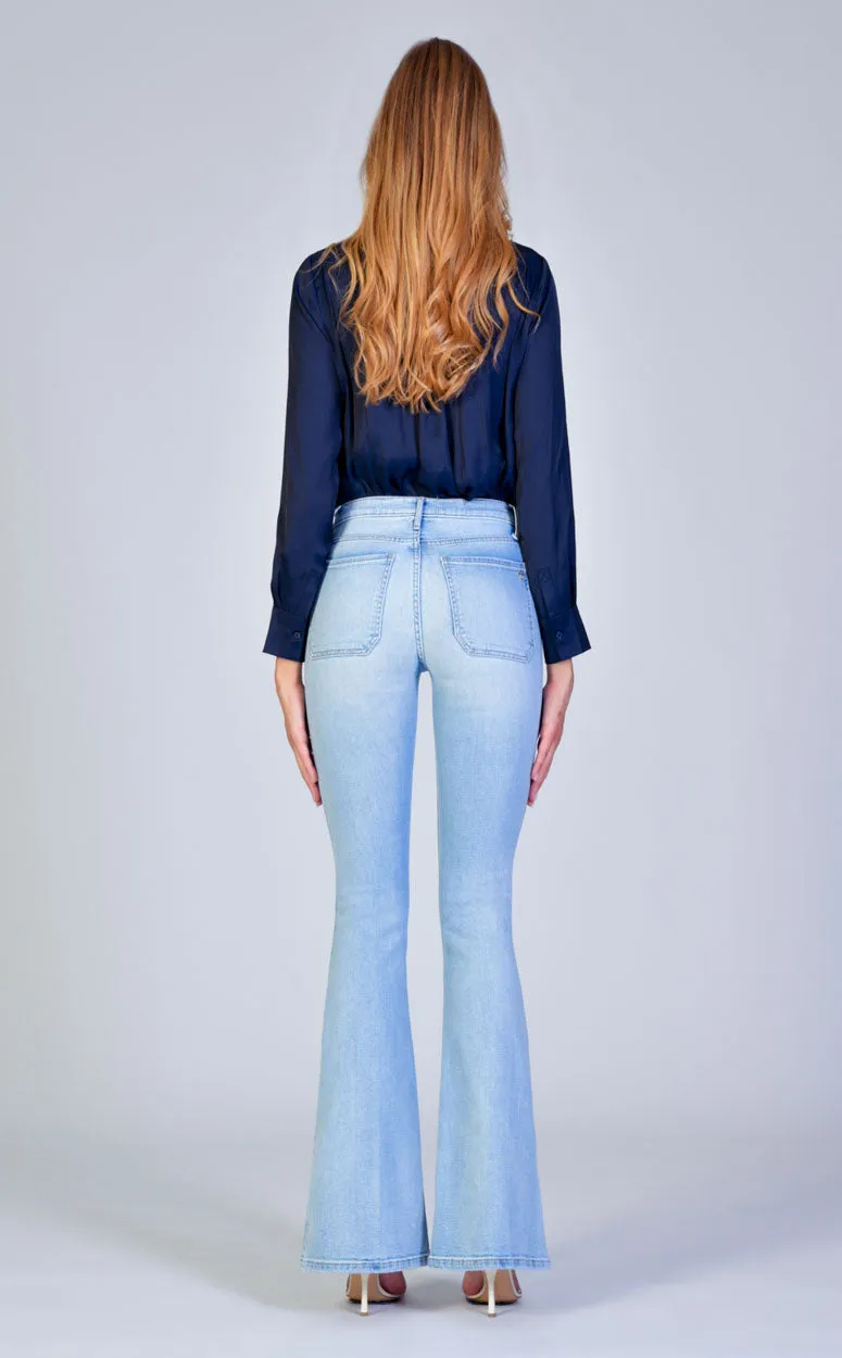Audrey Patch Pocket Flare - New Sky sold by Black Orchid product image thumbnail 4
