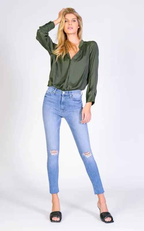 Carmen High Rise Ankle Fray - Happy Together sold by Black Orchid