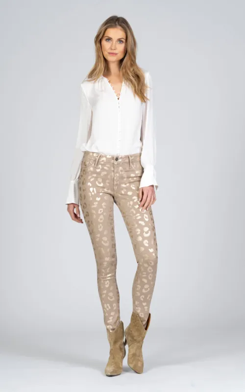 Jude Mid Rise Skinny w/ All Over Leopard - Nomad sold by Black Orchid