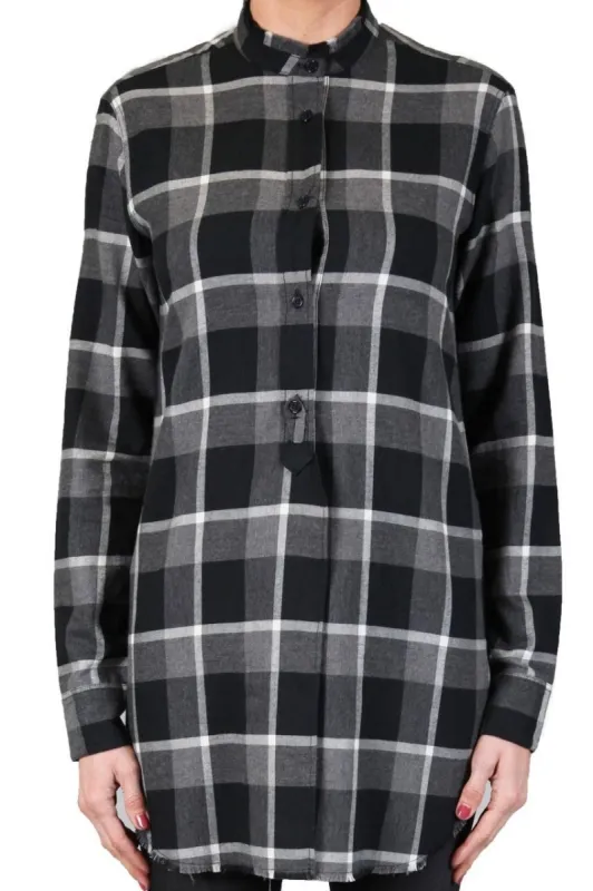 Plaid Shirt - Black and Grey *FINAL SALE sold by Black Orchid