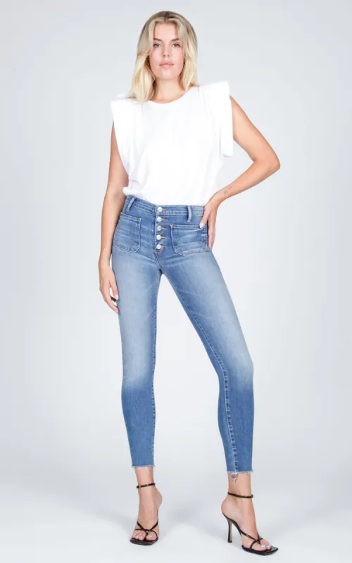 Ava Patch Pocket Skinny - Wasted Nights sold by Black Orchid