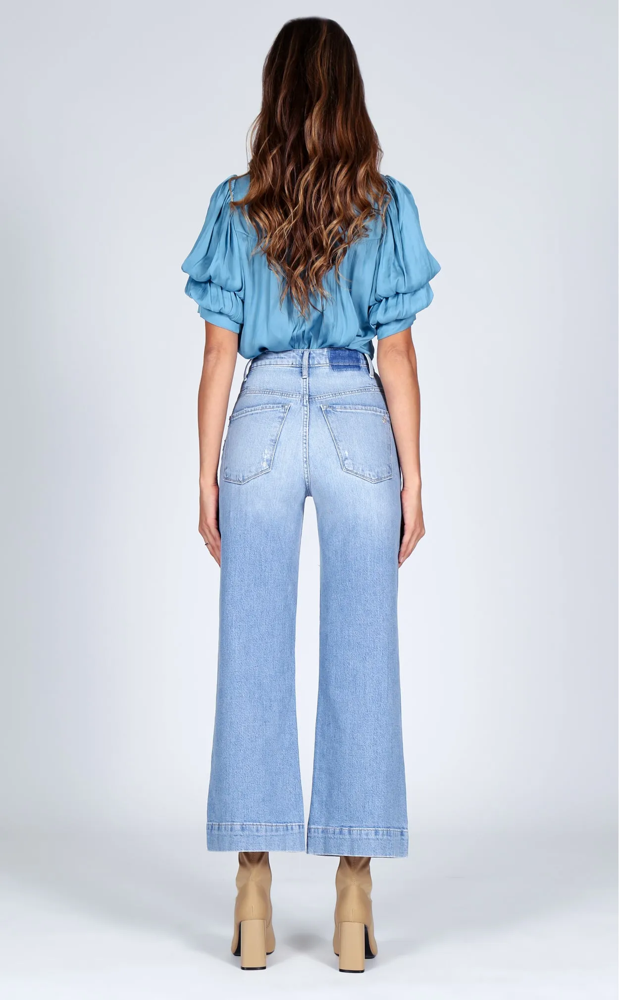 Emma Double Yoke Wide Leg Crop - High On Money sold by Black Orchid product image thumbnail 4