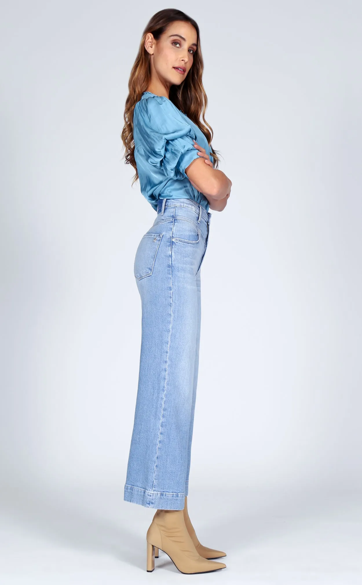 Emma Double Yoke Wide Leg Crop - High On Money sold by Black Orchid product image thumbnail 3