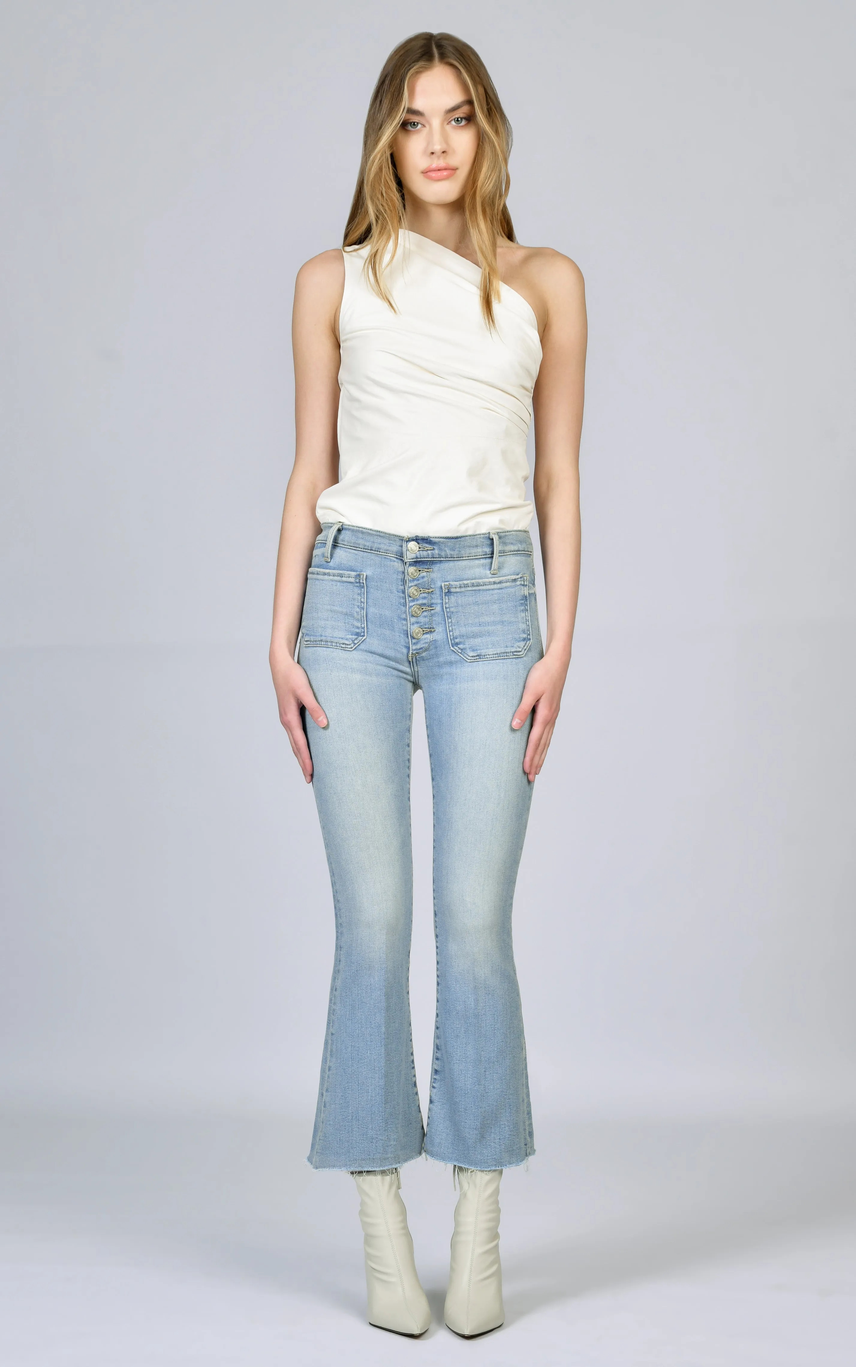 Angelina Patch Pocket Crop Flare - Mykonos sold by Black Orchid product image thumbnail 2