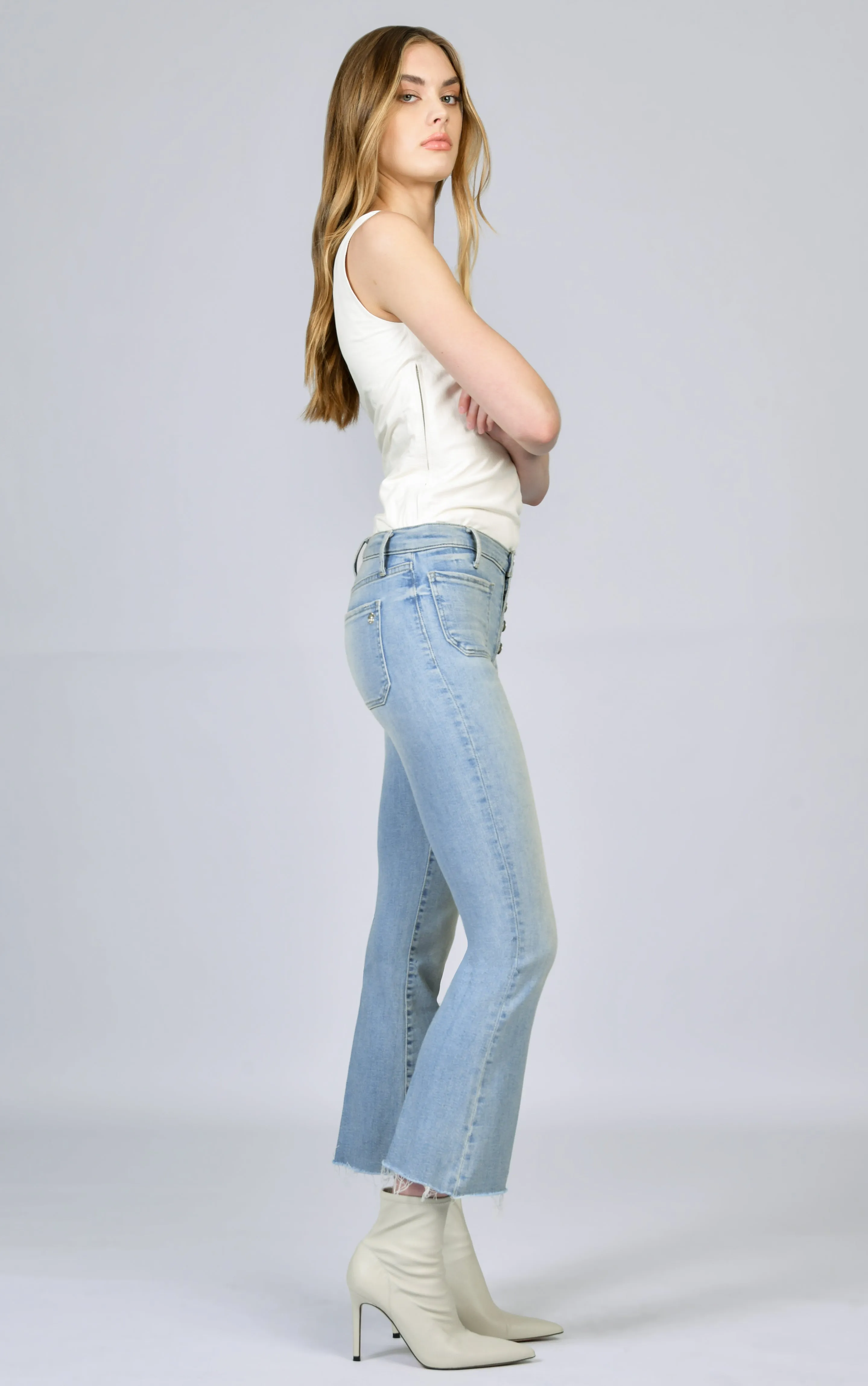 Angelina Patch Pocket Crop Flare - Mykonos sold by Black Orchid product image thumbnail 3
