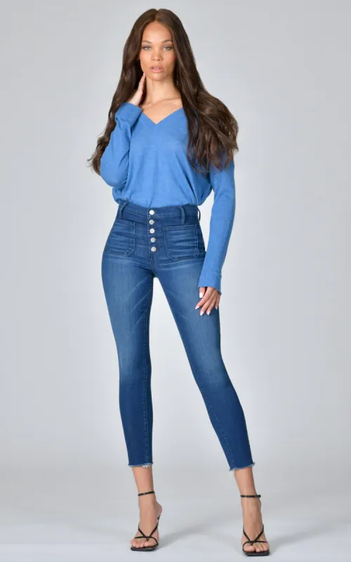 Ava Patch Pocket Skinny - Make It Stop sold by Black Orchid