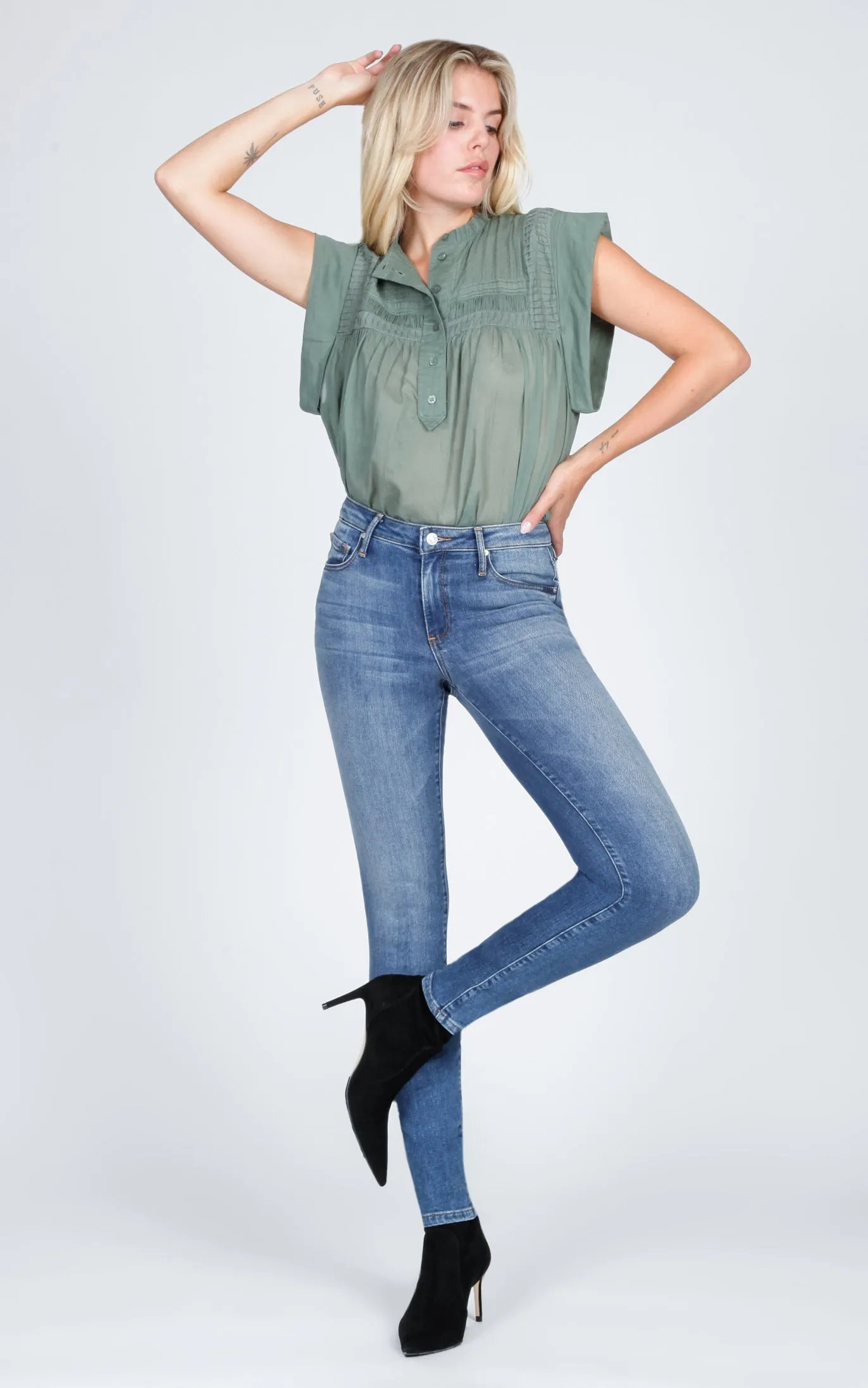 Jude Mid Rise Skinny - Good Times Bad Times sold by Black Orchid