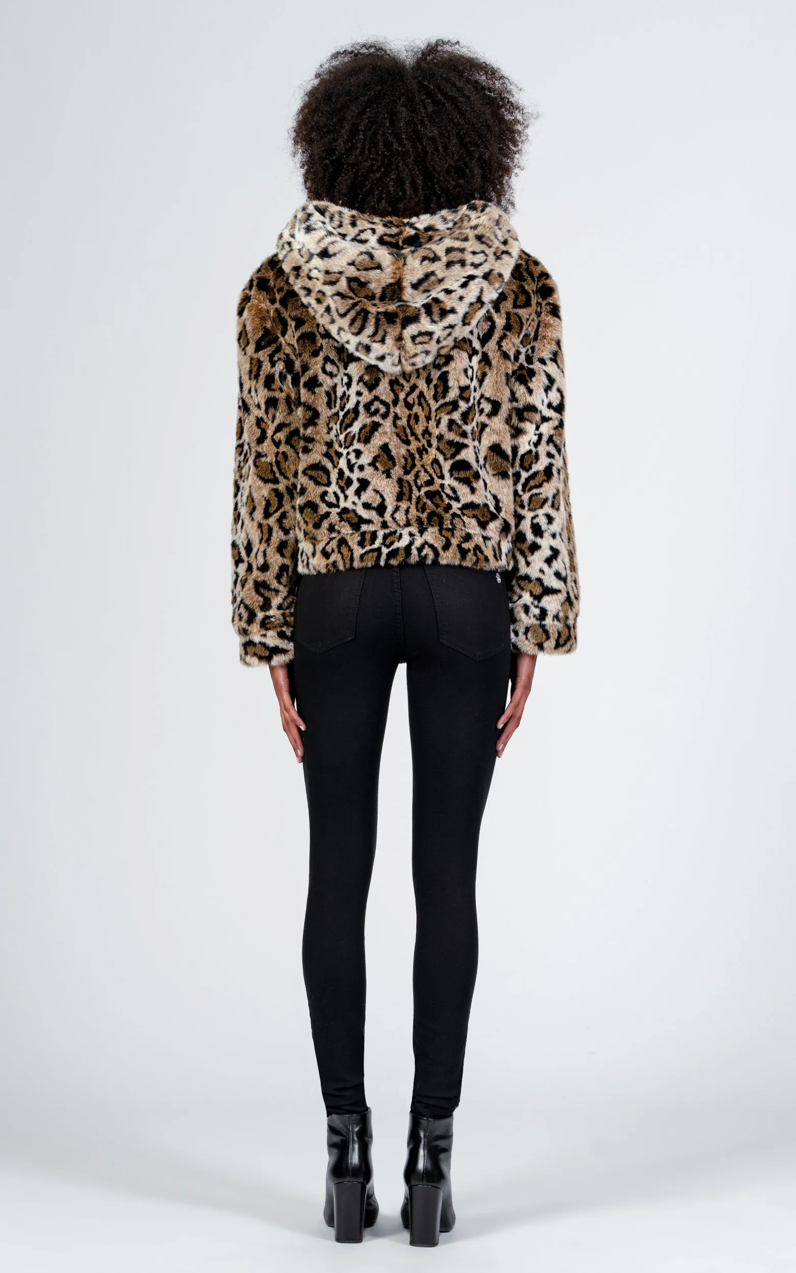 Hooded Faux Fur Jacket sold by Black Orchid product image thumbnail 4