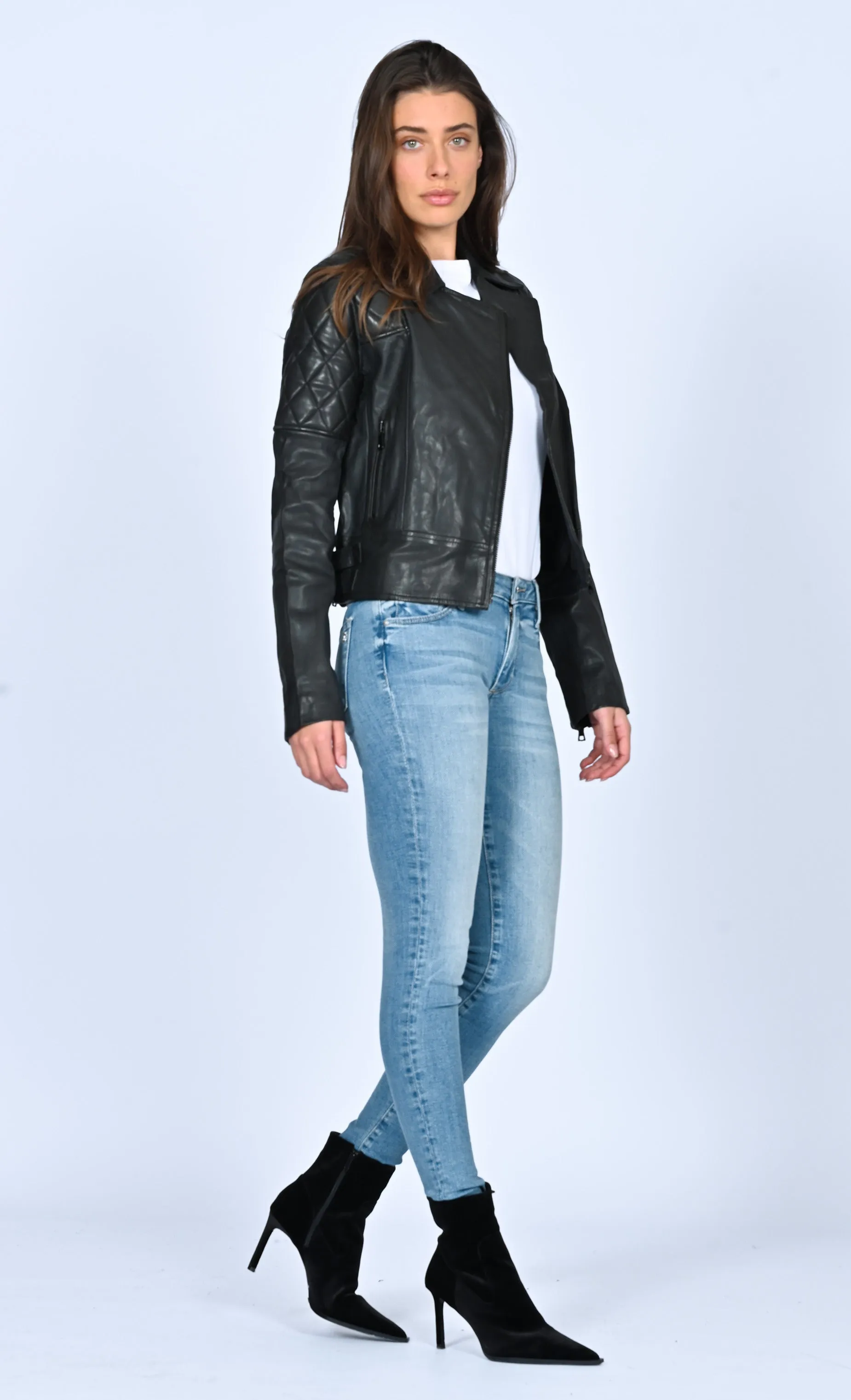 Leather Motorcycle jacket - Black sold by Black Orchid product image thumbnail 5