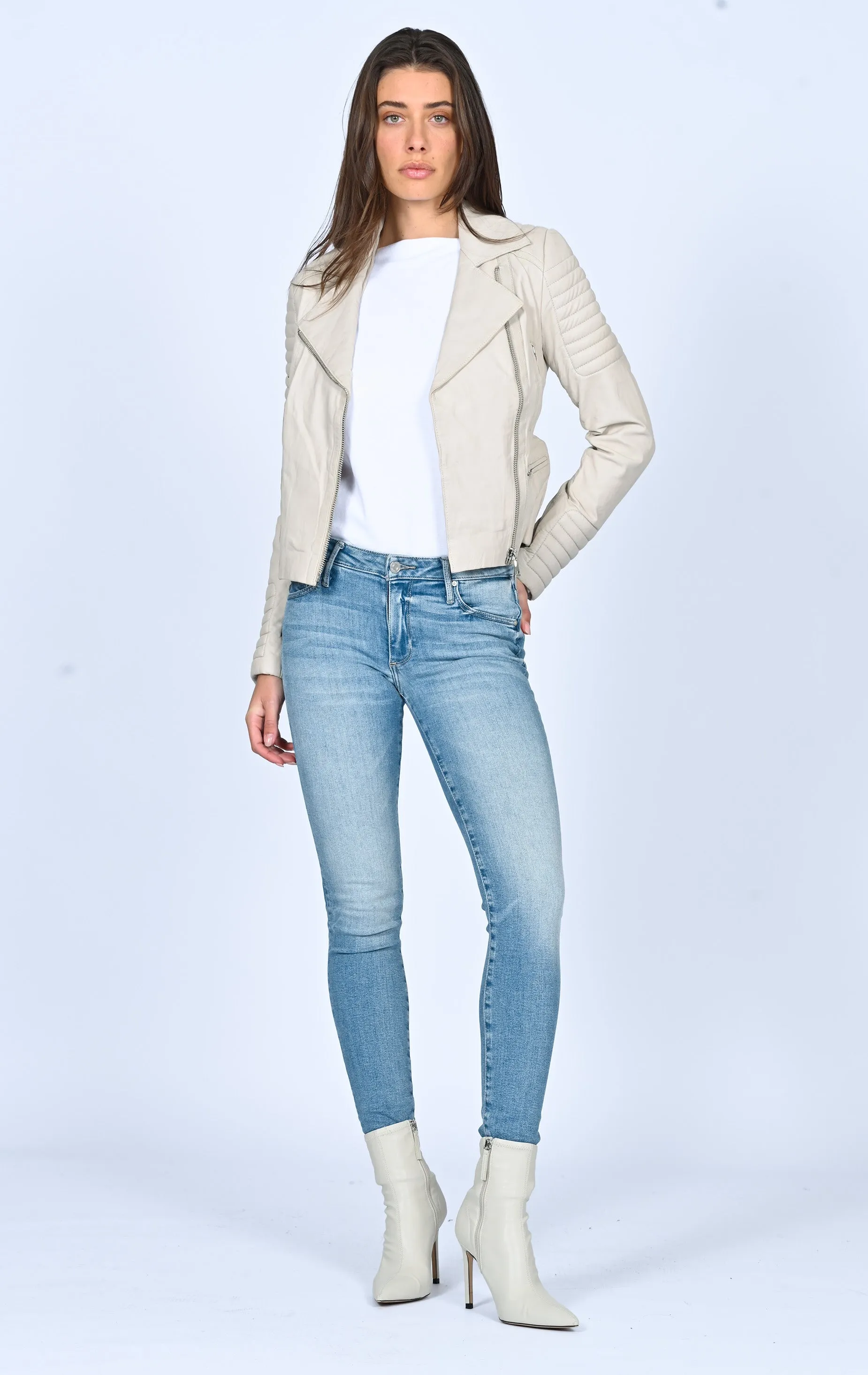 Motorcycle Leather Jacket Stone sold by Black Orchid product image thumbnail 3