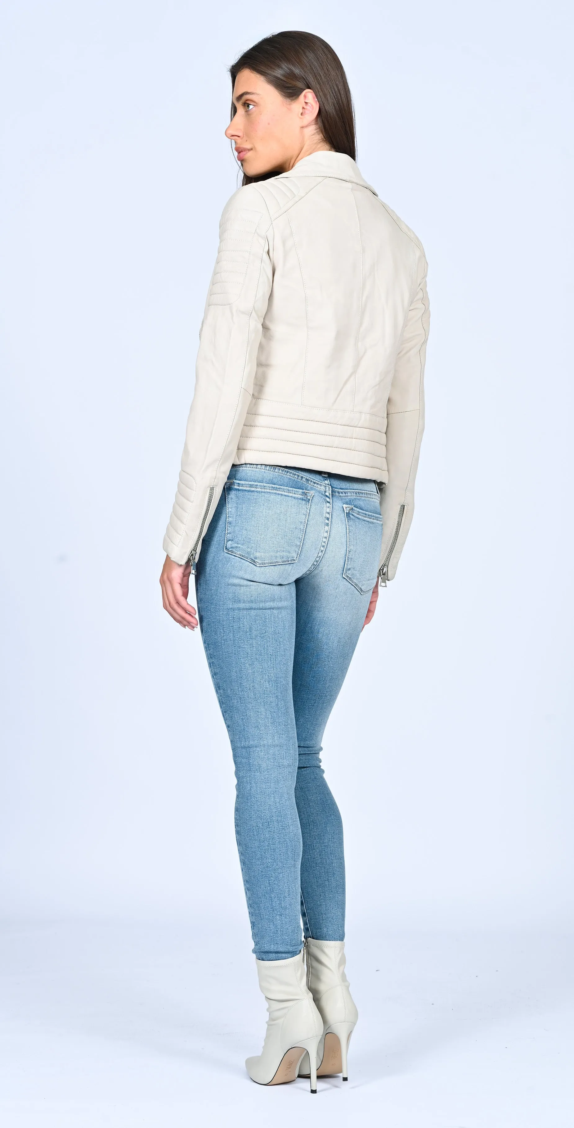 Motorcycle Leather Jacket Stone sold by Black Orchid product image thumbnail 2