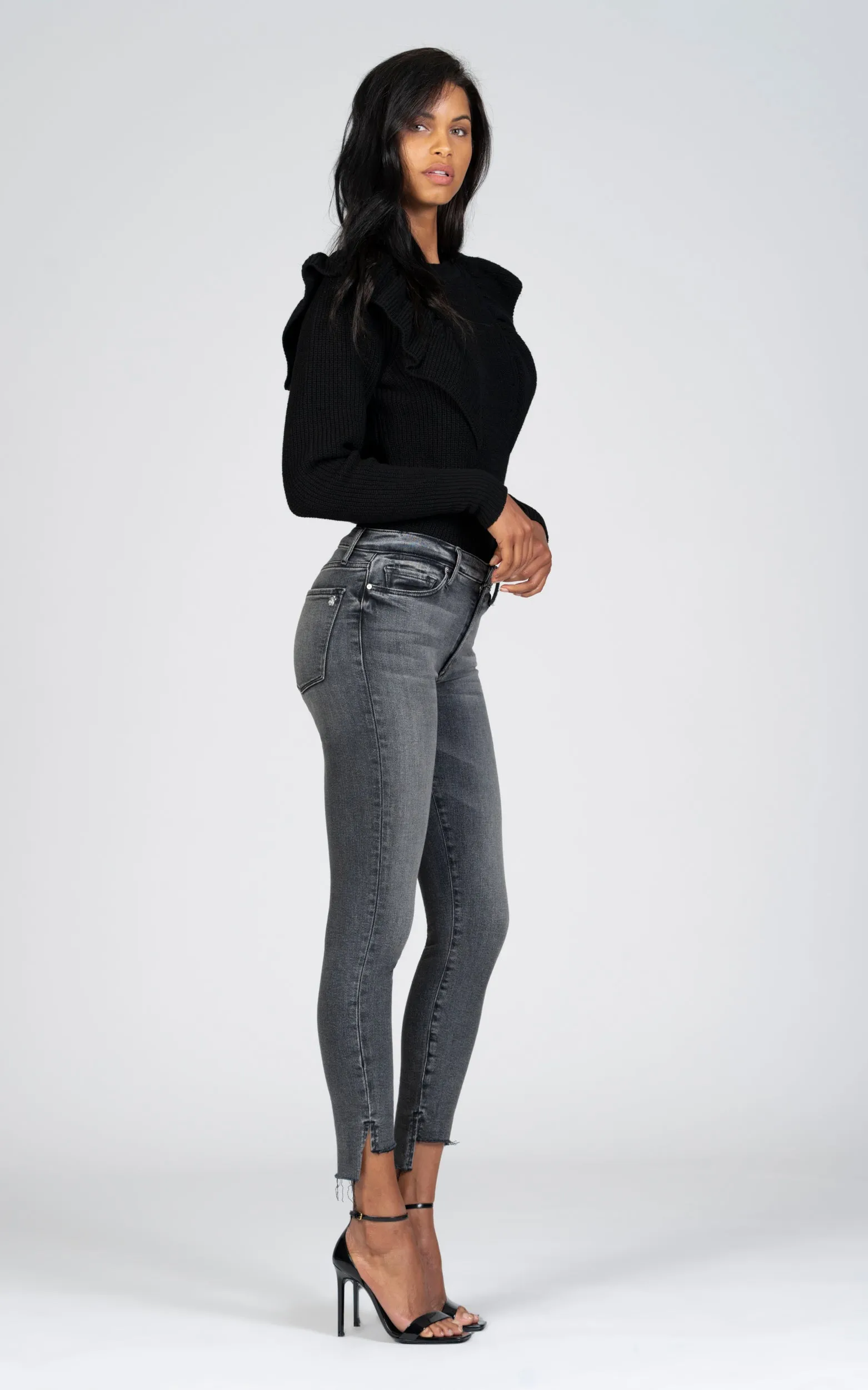 Miranda Off Step High Rise Skinny - Kissing in the Dark sold by Black Orchid