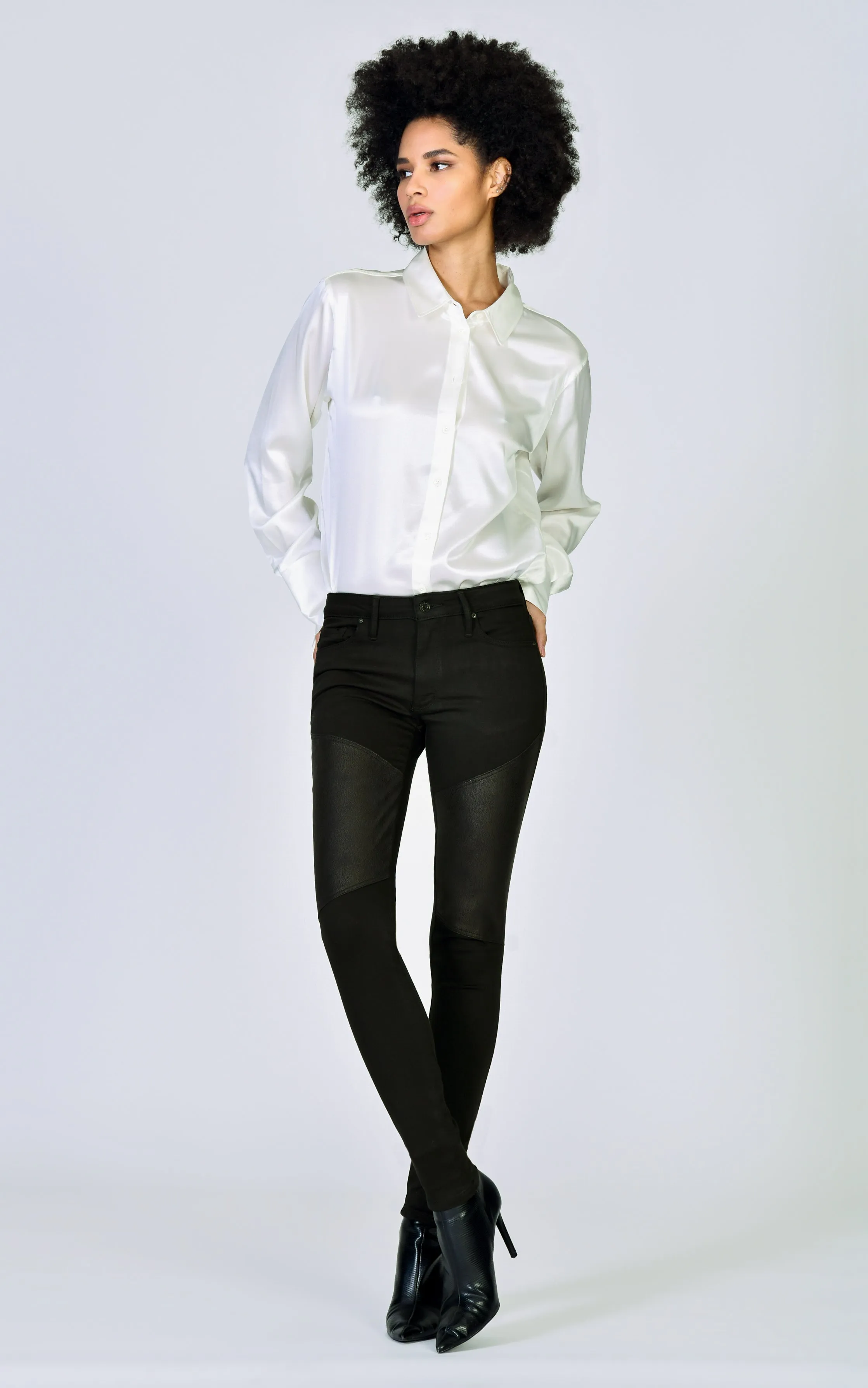 Jude Mid Rise Skinny - Black Moon sold by Black Orchid