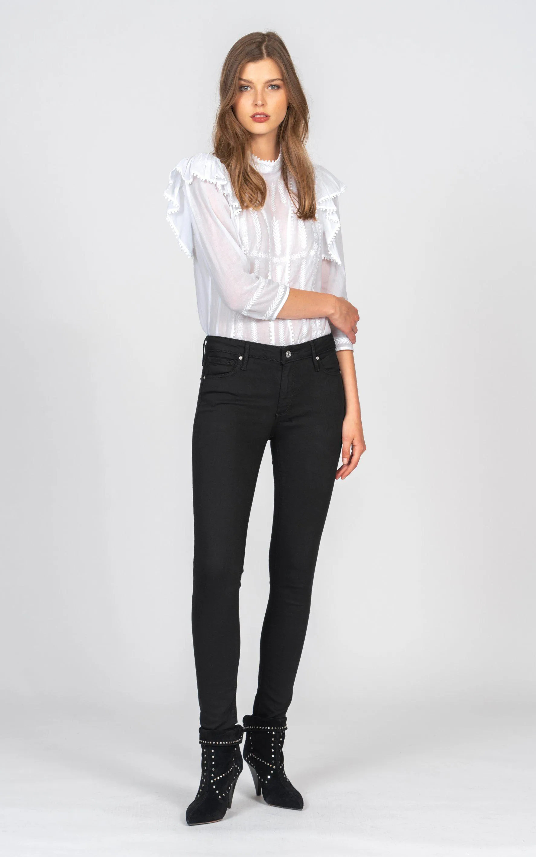 Jude Mid Rise Skinny - So Black sold by Black Orchid