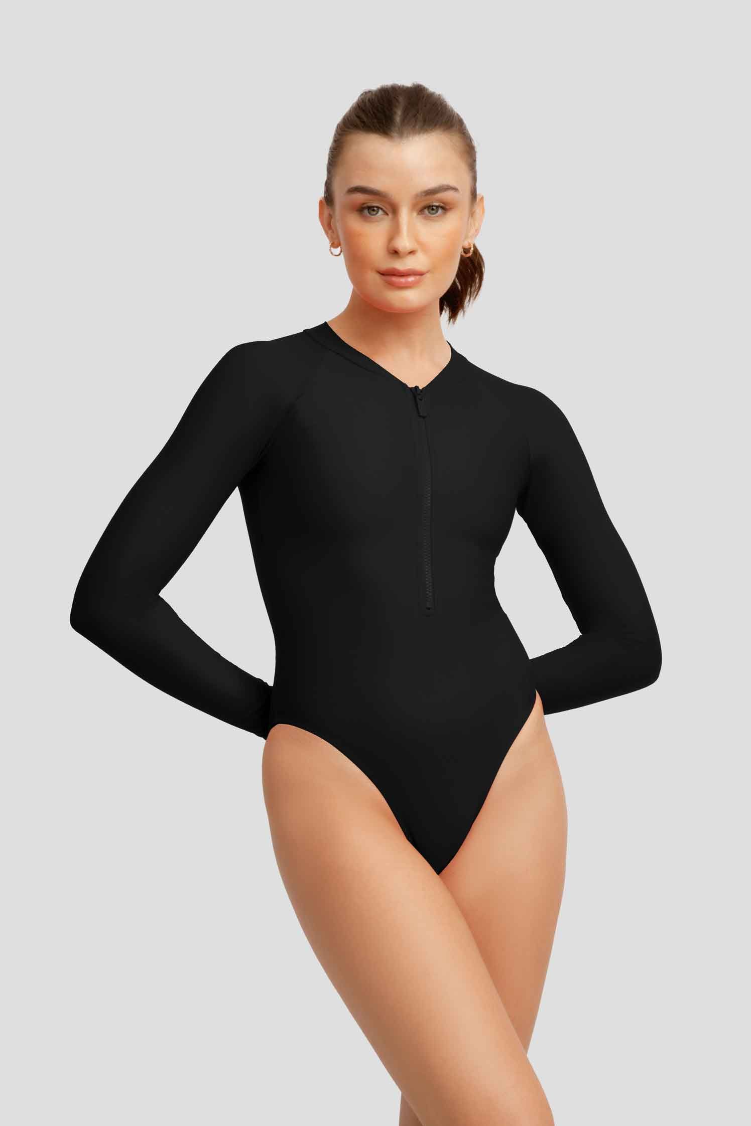 Jenny Long-Sleeve Surf One Piece / Bermuda Black sold by Blackbough product image thumbnail 6