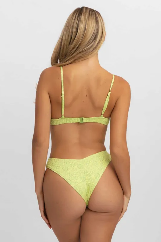 Sophia Ruched Cheeky Bottoms / Jungle Jacquard FINAL SALE sold by Blackbough