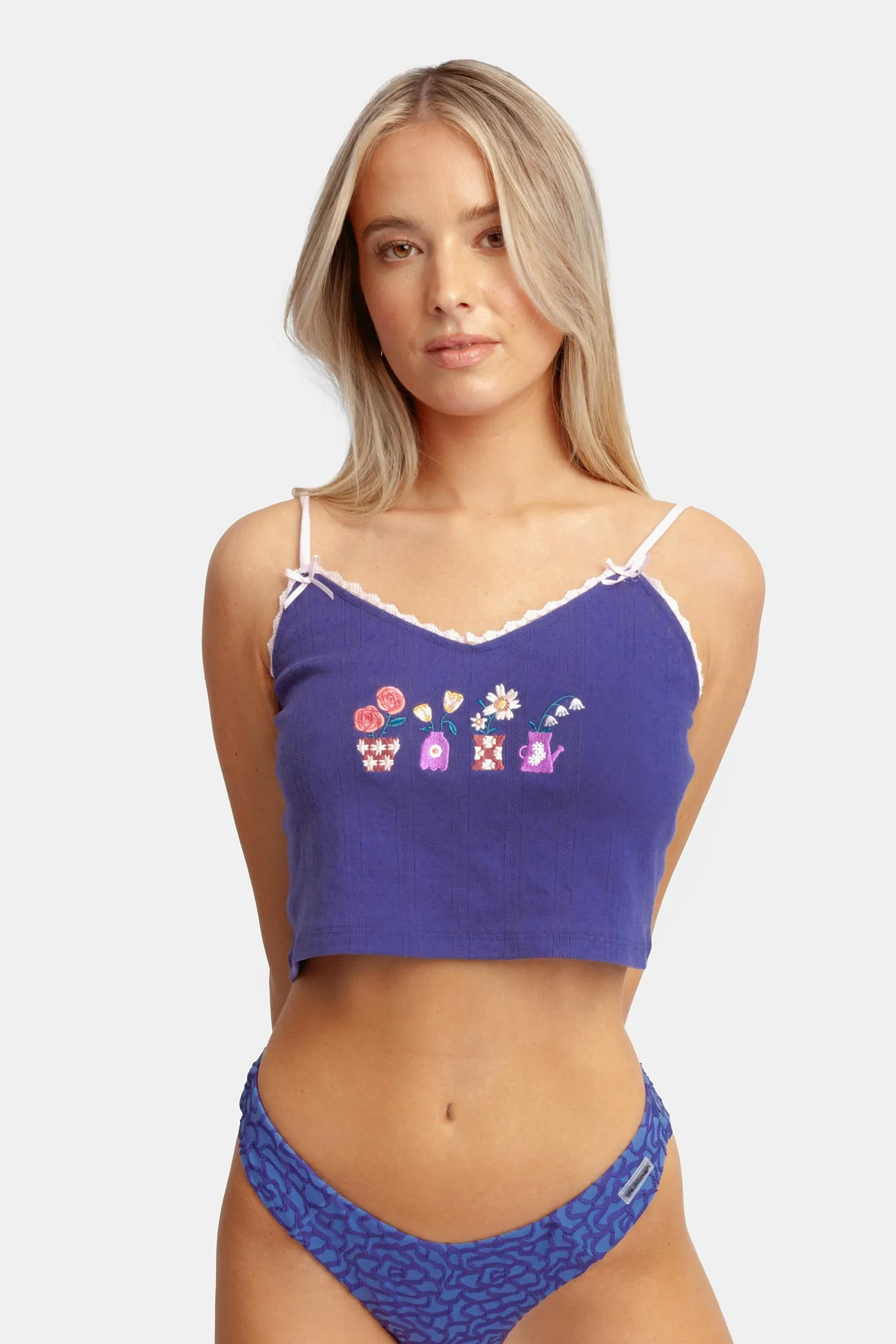 Bambi Pointelle Tank Top / Violetta FINAL SALE sold by Blackbough