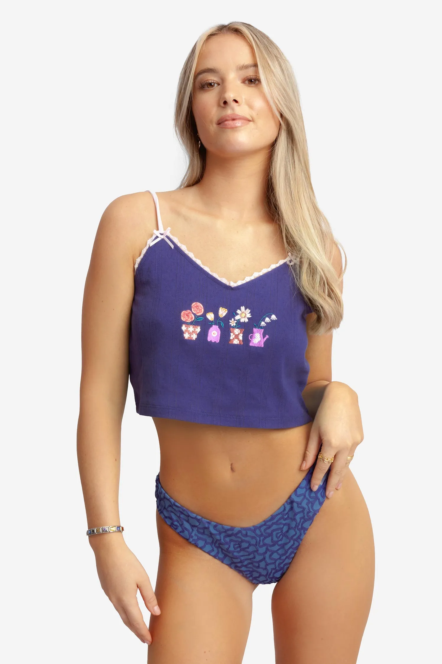 Bambi Pointelle Tank Top / Violetta FINAL SALE sold by Blackbough product image thumbnail 2