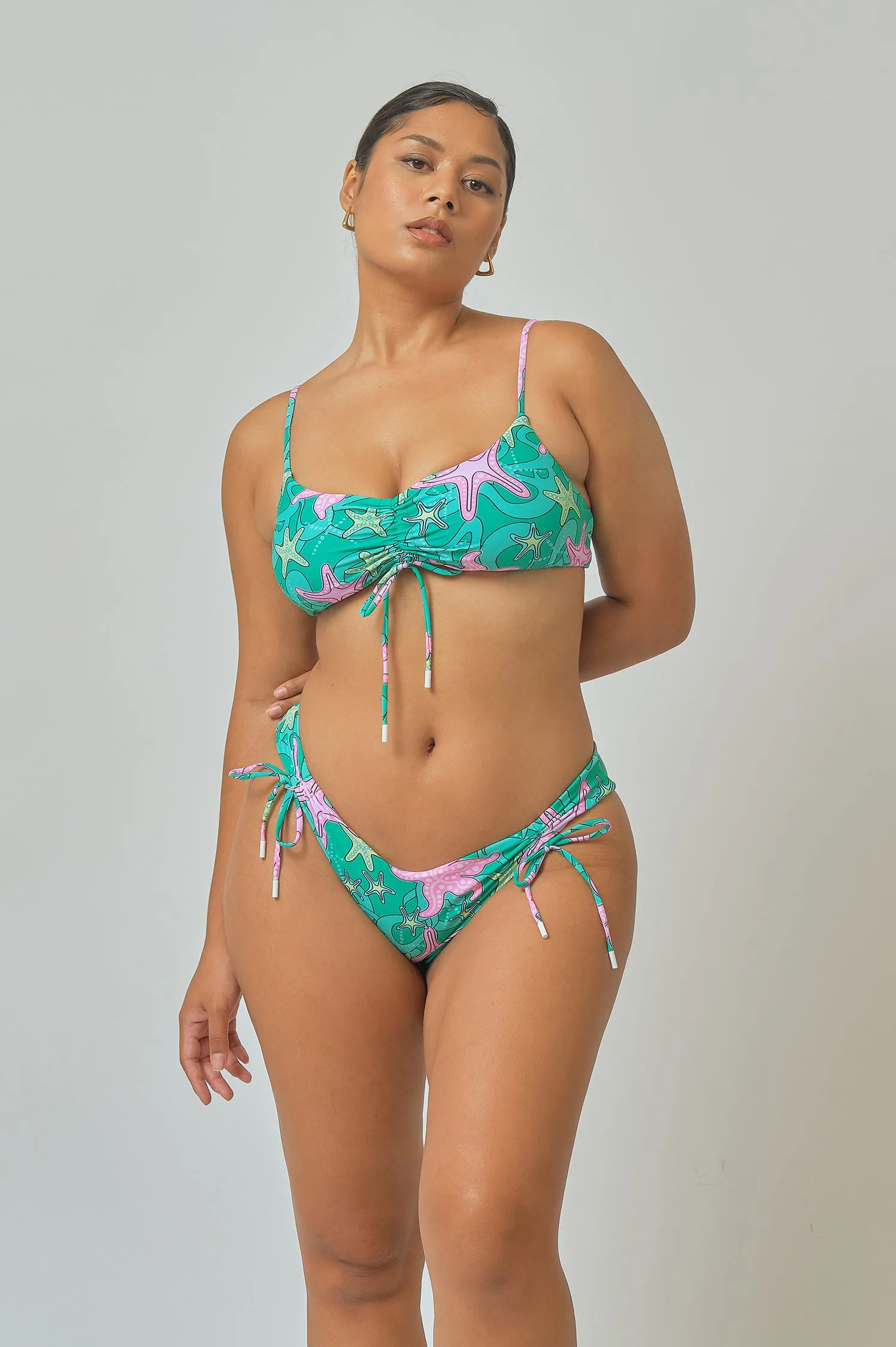 Sophia Ruched Cheeky Bottoms / Caribbean FINAL SALE sold by Blackbough product image thumbnail 3