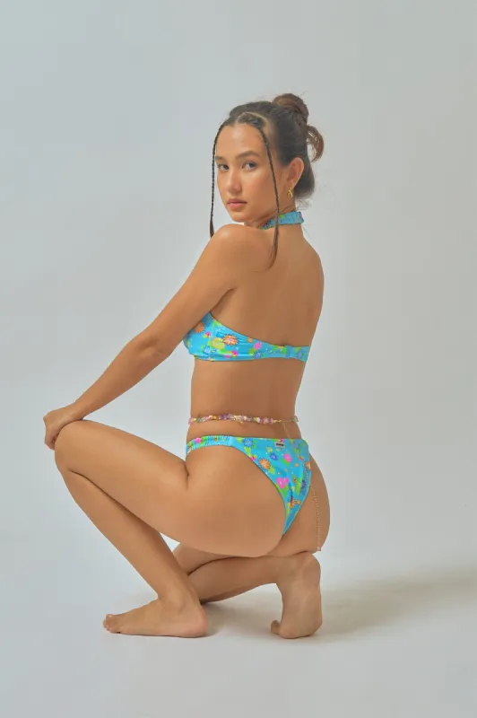 Courtney Scrunched Cheeky Bottoms / Blue Daiquiri FINAL SALE sold by Blackbough