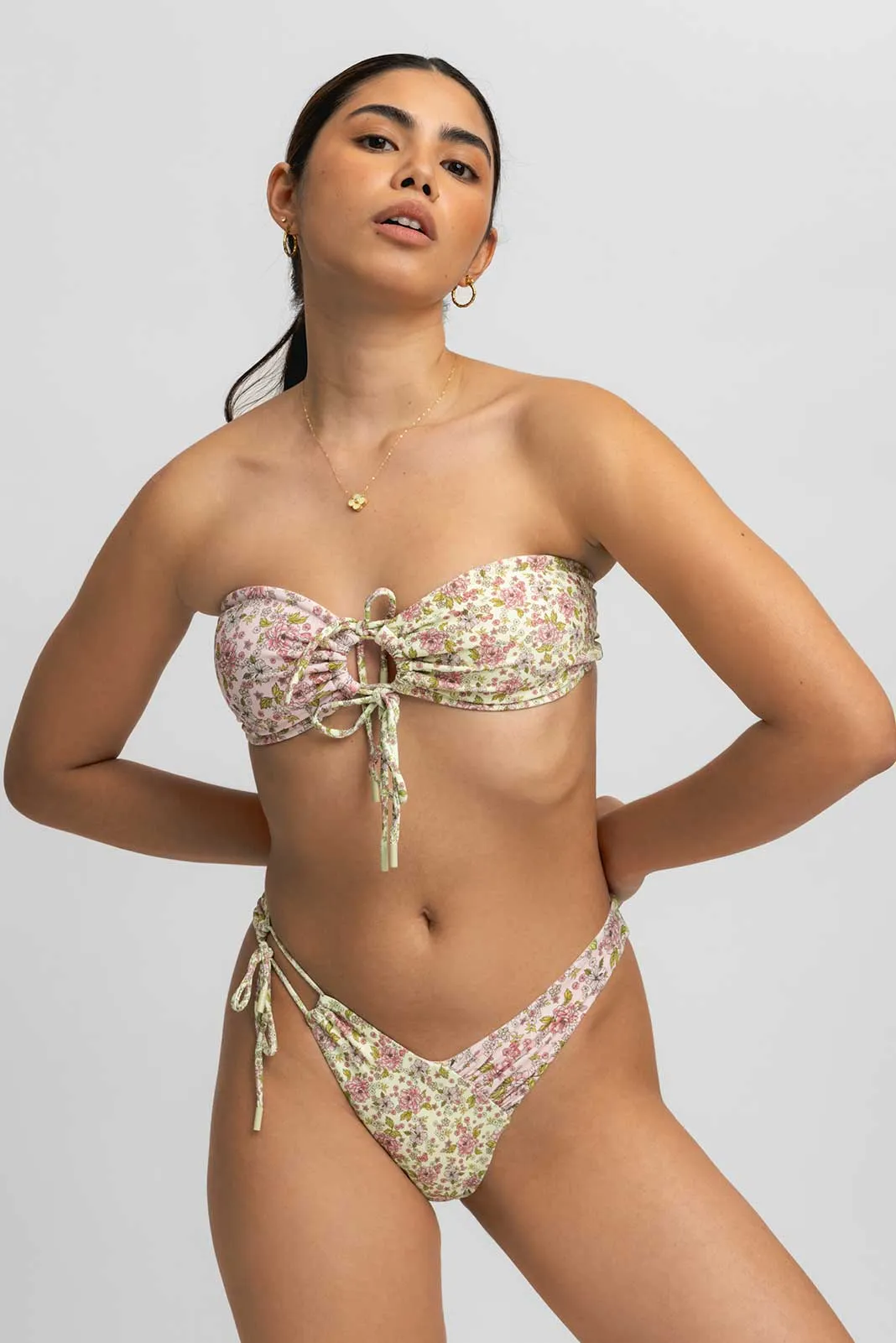 Alana Tie Front Cheeky Bottoms / Flora and Fauna FINAL SALE sold by Blackbough product image thumbnail 3