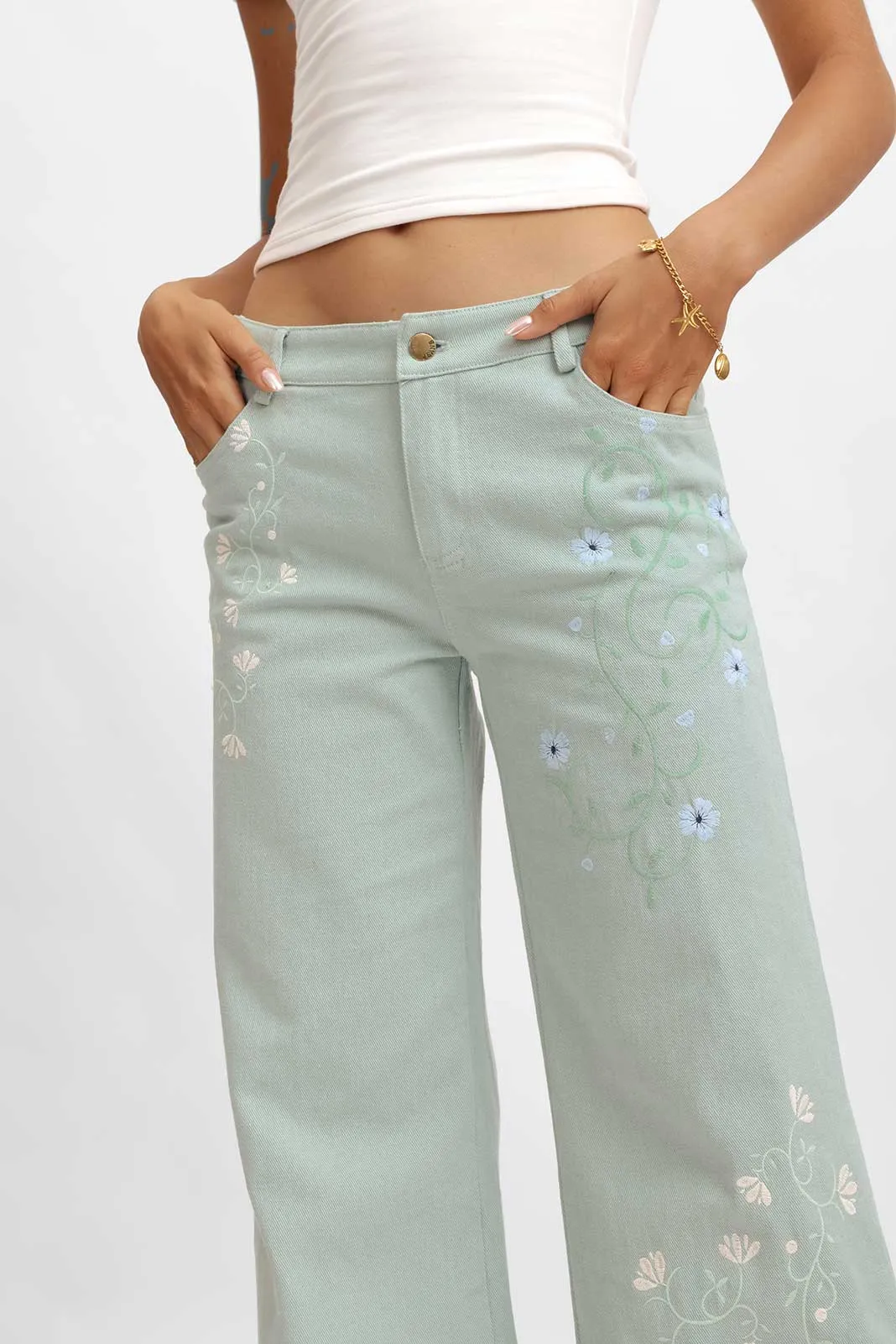 Lauren Embroidered Pants / Enchantment FINAL SALE sold by Blackbough product image thumbnail 4