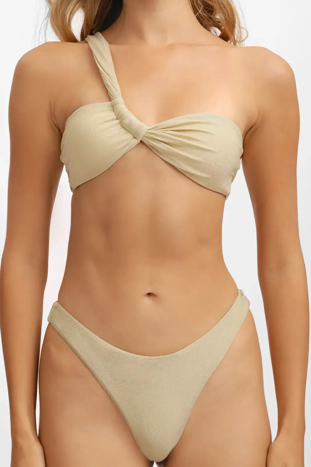 Giana Asymmetrical Top / Champagne Shimmer sold by Blackbough product image thumbnail 3