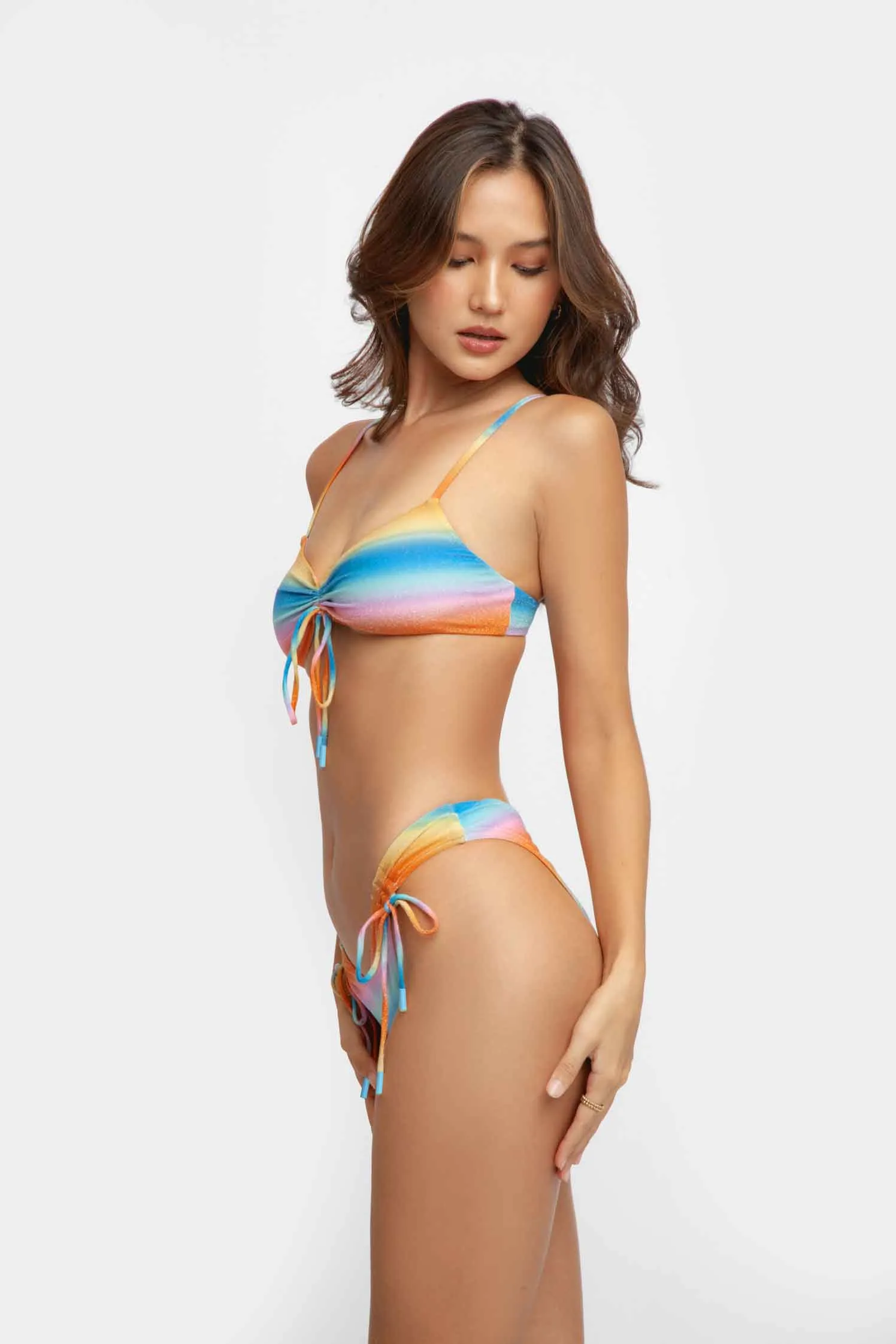 Sophia Scrunched Top / Sunset Shimmer FINAL SALE sold by Blackbough product image thumbnail 5