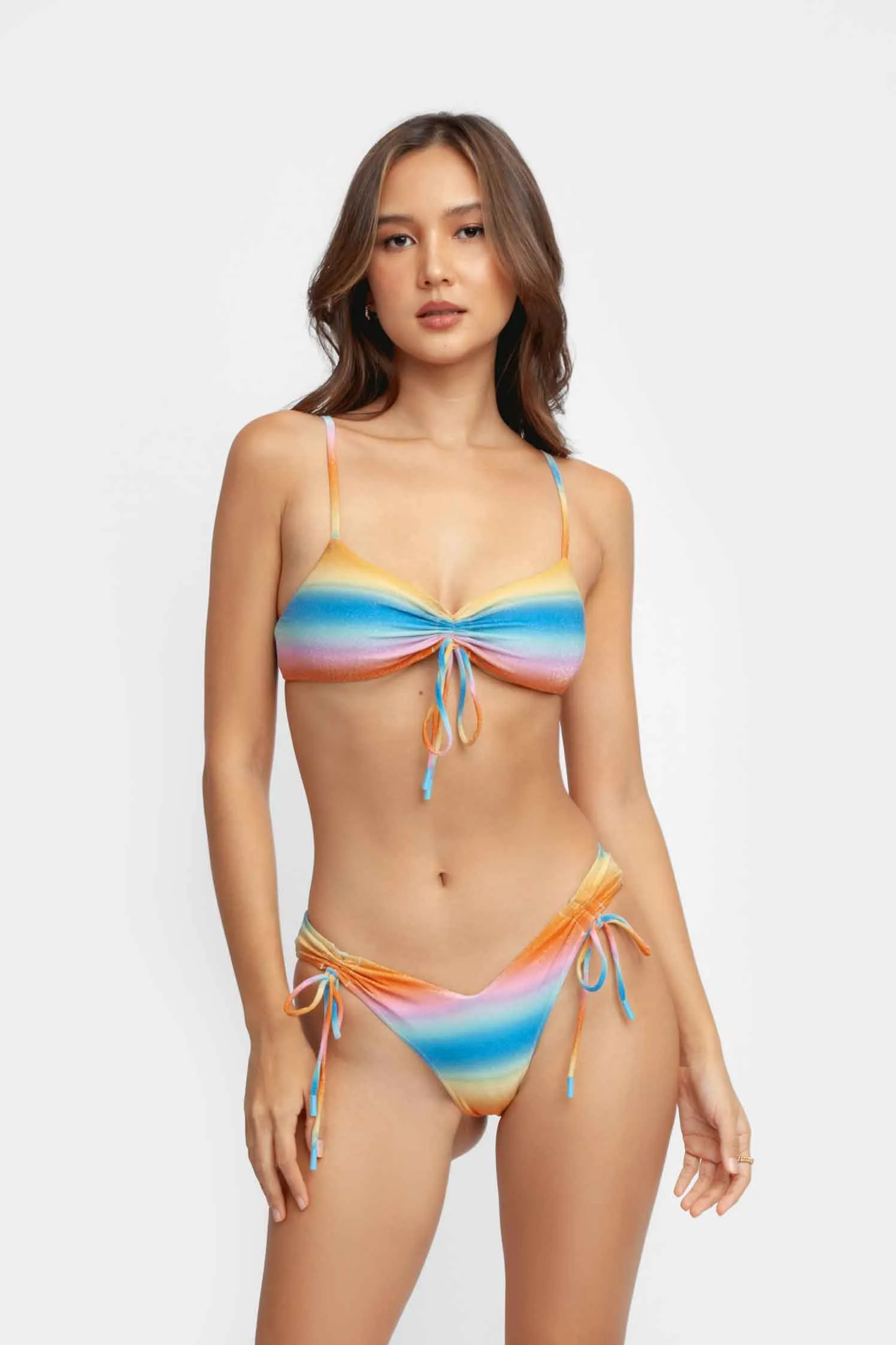 Sophia Scrunched Top / Sunset Shimmer FINAL SALE sold by Blackbough product image thumbnail 4