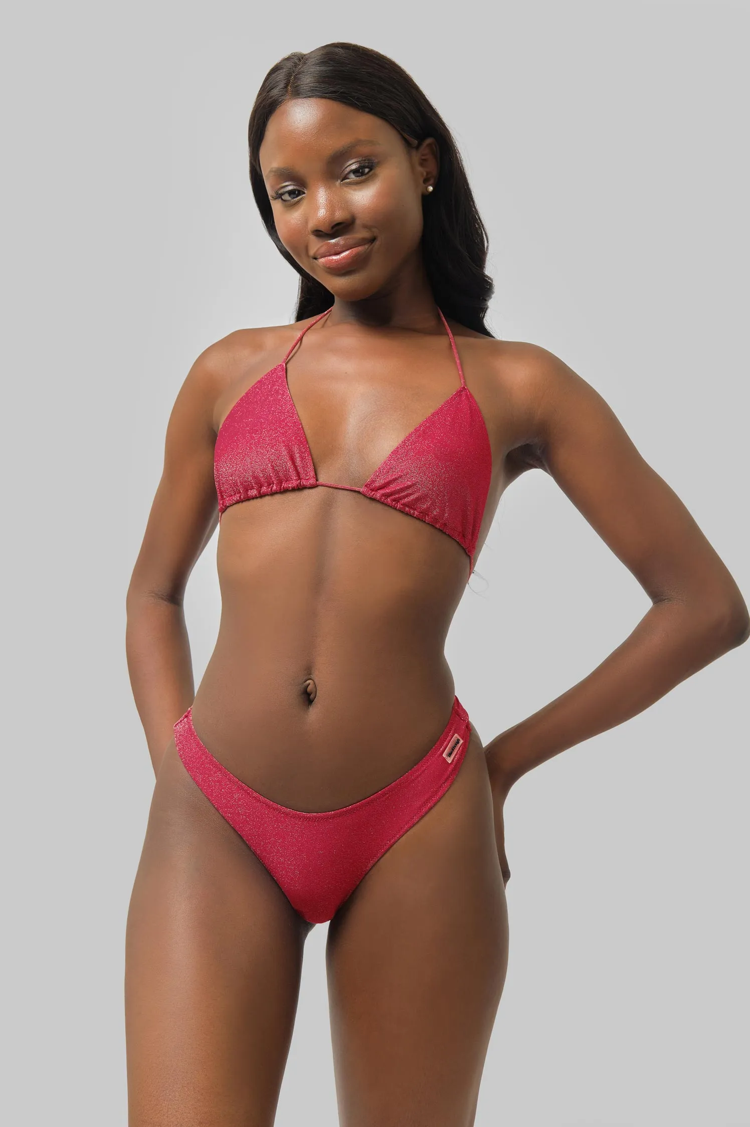 Martini Triangle Top / Ruby Shimmer FINAL SALE sold by Blackbough