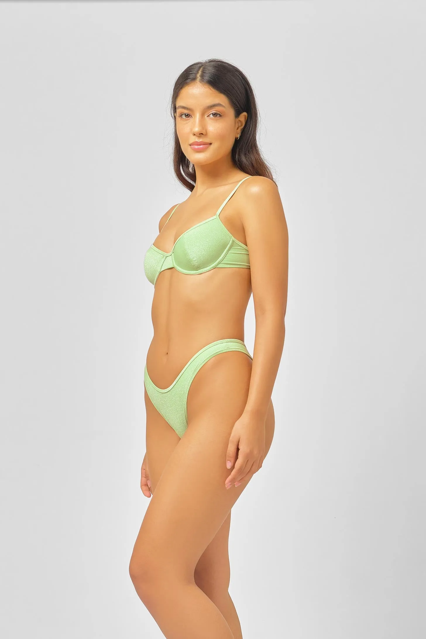 Fiona High Rise Cheeky Bottoms / Lime Spritzer Shimmer sold by Blackbough product image thumbnail 4