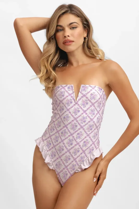 Lily Ruffled One Piece / Lavender Tea FINAL SALE sold by Blackbough