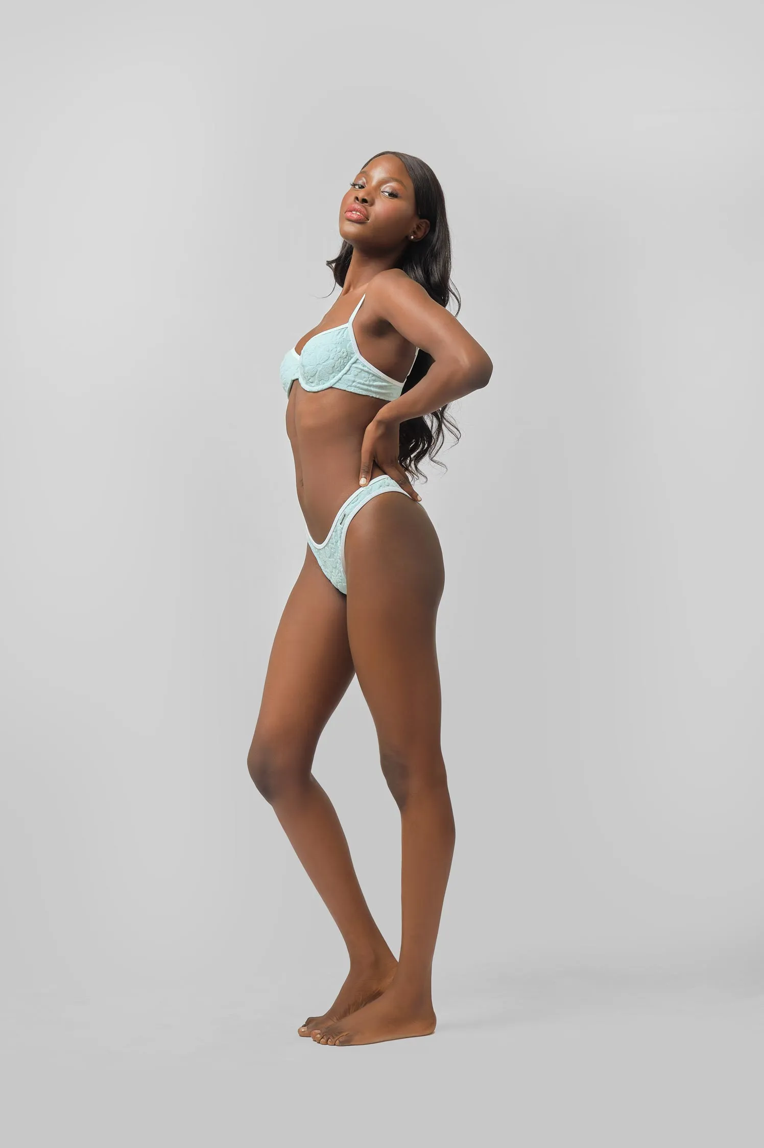 Fiona High Rise Cheeky Bottoms / Sugar Jacquard FINAL SALE sold by Blackbough product image thumbnail 5