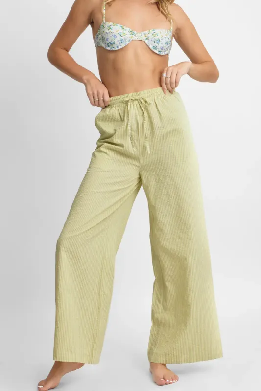 Andie Wide Leg Pants / Butter Stripe sold by Blackbough