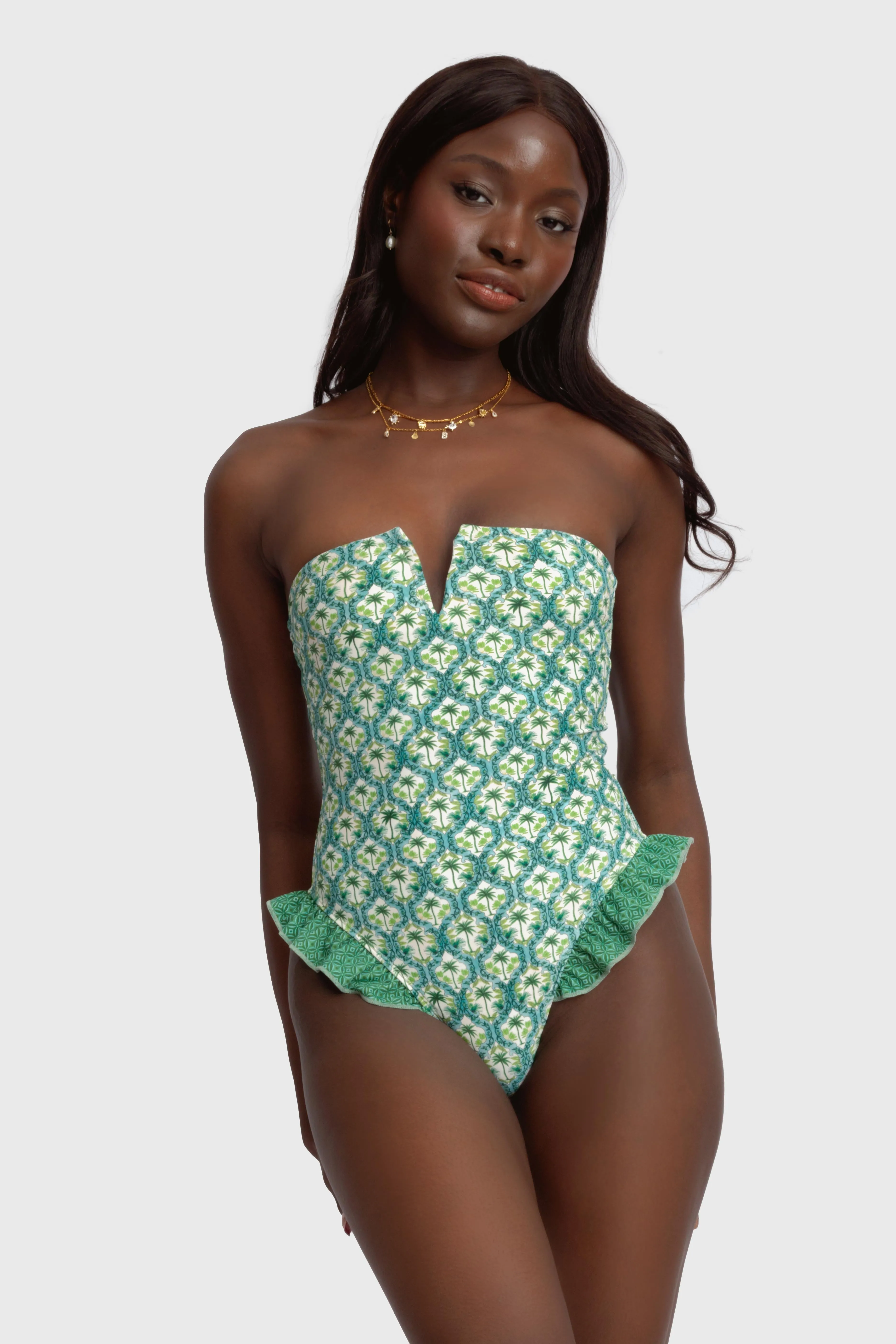 Lily Ruffled One Piece / Palmera sold by Blackbough product image thumbnail 3